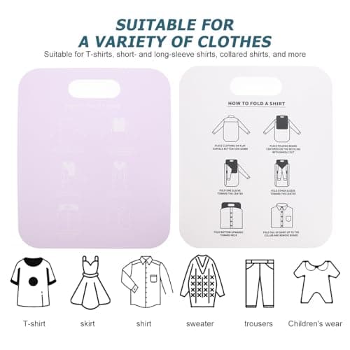 2pcs Shirt Folding Board PP Lightweight for Closets and Drawers — view 3