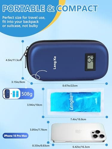 YOUSHARES Insulin Pen Cooler Travel Case with Temp Display for Monjaro Pen — view 4