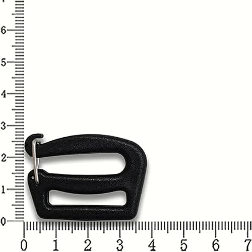 Opemg 12 Pcs Black 25mm/1inch G Hook Webbing Connecting Buckles Adjustable Plastic Tri-Glide Slides Backpack Strap Clips Replacement for Luggage Outdoor Camping Sports Buckles — view 2