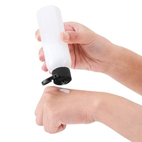 Toureal 100ml Travel Bottles for Toiletries - Empty Small Plastic Shampoo Bottles for Liquid - Refillable Containers for Travelling - Mini Size Dispenser with Flip Cap Conditioner Airport Clear 5 pcs — view 2