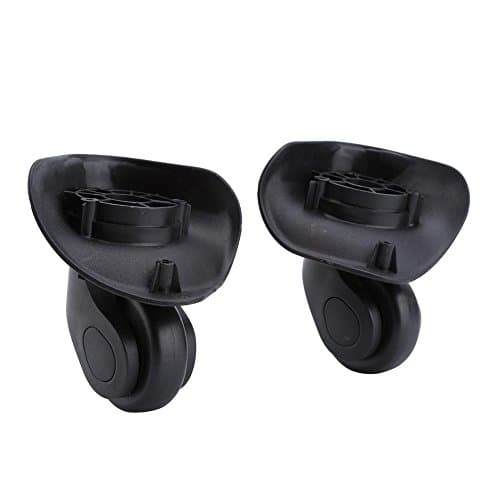 Luggage Replacement Wheels, Silent 360 Repair Kit for Suitcase Trolley PVC Black 1 Pair with Screws Fits 31 33 40 45mm Hole Spacing Travel Home DIY — view 4