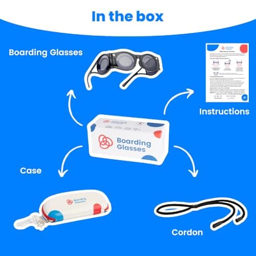 Boarding Ring Boarding Glasses - Motion Sickness Sunglasses - Original Technology Against Sea Sickness and Travel Sickness - Polarised Black — view 6