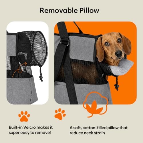 Ownpets XL Pet Carrier Handbag,Grey,Up to 20lbs — view 4