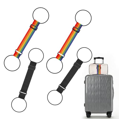 4PCS Luggage Connector Straps for Suitcases, Multi Use Adjustable Luggage Connector Straps, Luggage Straps for Suitcases Secure Extra Bags During Travel