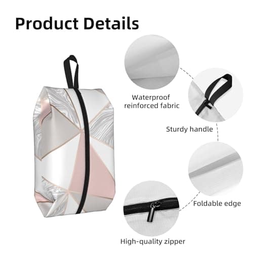 Pink Rose Gold, Travel Shoe Bags 2 Pack, Waterproof Shoe Storage Bags, Shoe Organizer for Travel and Home — view 4