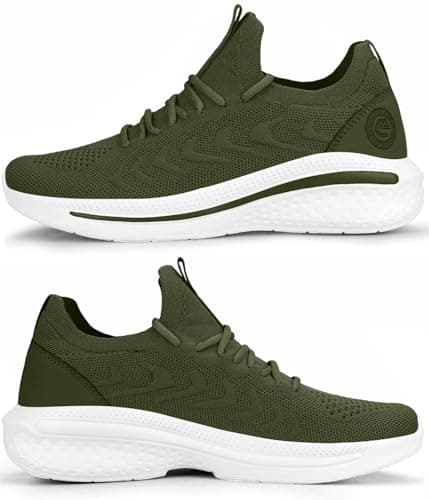 Giniros Non-Slip Women’s Trainers for Running Work Travel Walking Green 5 — view 3