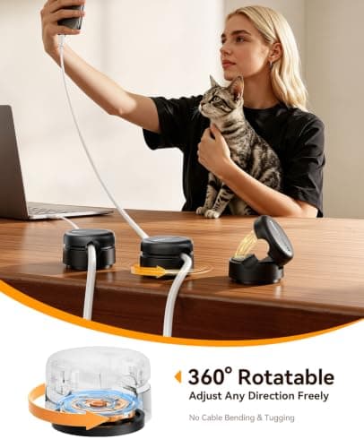 Rocoren Cable Tidy Clips, Self Adhesive Magnetic Wire Holder, Black, 12Pack — view 3