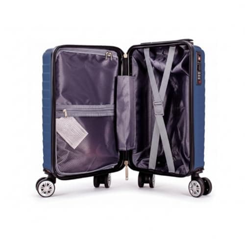 40x25x20cm Underseat Cabin Suitcase, Navy, Removable Wheels — view 4