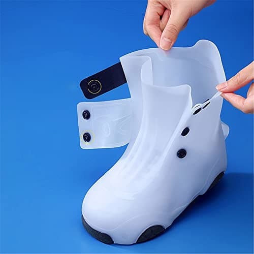 Kids Waterproof Shoe Covers Reusable Non Slip Children Rain Boots Adjustable Wear Resistant Toddler Overshoes Flexible Durable Rainy Day Shoe Protectors for Outdoor Walking School Travel — view 2