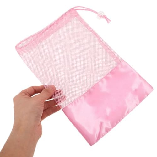 Abaodam Ballet Shoe Bag for Pointe and Dance, Pink Mesh Pouch — view 3