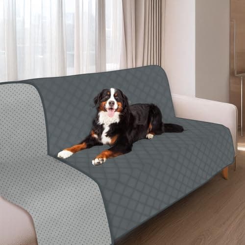 Nobleza Waterproof Dog Blanket, 178×76cm Washable Sofa Cover, Non-Slip Soft Pet Blankets for Dogs, Waterproof Sofa Protector for Couch Bed Furniture, Grey