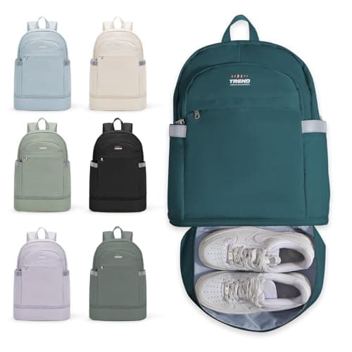 SZLX Gym Backpack for Women with Shoes Compartment & Wet Pocket Foldable Carry On Large Travel Laptop Backpack Waterproof Casual Daypack School Bag Sports Gym Bag for Swimming Yoga