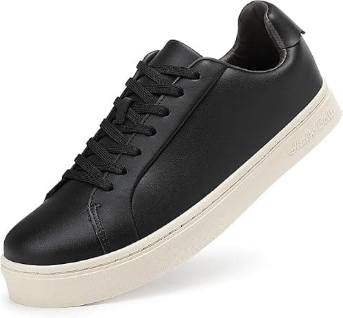 Men's Sneakers Casual Shoes Lightweight Leather White Black