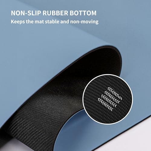 FITMIND Professional PU Rubber Yoga Mat, Double-Sided Non Slip Sweat Resistant Exercise Mat for Men Women, Comfortable Extra Long & Wide for Yoga, Pilates, Fitness, Home Gym, 1830×680×4.5mm Thick — view 2