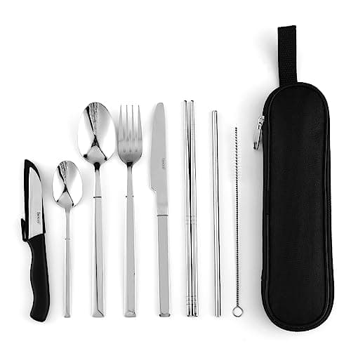 Hecef Travel Cutlery Set, Silver