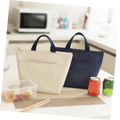 Alipis Navy Waterproof Insulated Lunch Bag with Handle Oxford Cloth — view 4