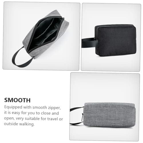 Healeved 2pcs Digital Accessories Storage Bag Zipper Pouch for Travel Practical and Modern Sundries Organizing Bag for Cable Organiser and Everyday Use — view 4