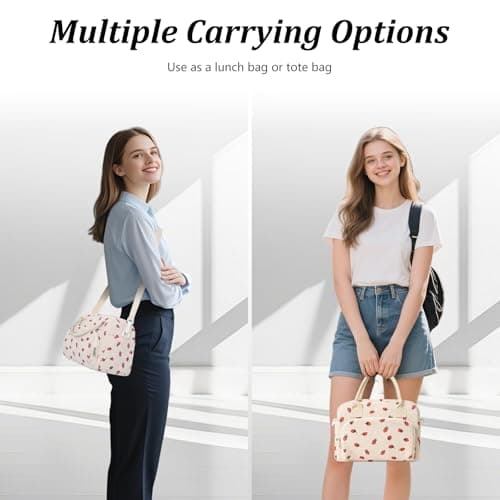 AOTM Lunch Bags for Women 12L, Insulated Cool Bag with Strap for Work — view 5