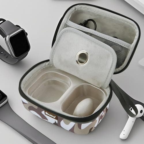 Tactical Watch Box, Camo Watch Travel Case with Carabiner for Wristwatches,Smart Watches, AirPods,earbuds, — view 3