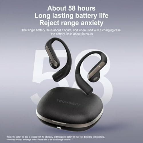Tech Nest AI Translation Earbuds Real Time, 159 Languages, Audifonos Traductores Inglés Español, Translator Earbuds for iPhone & Android,3-in-1 Bluetooth Headphones for Travel, Business (Black) — view 2