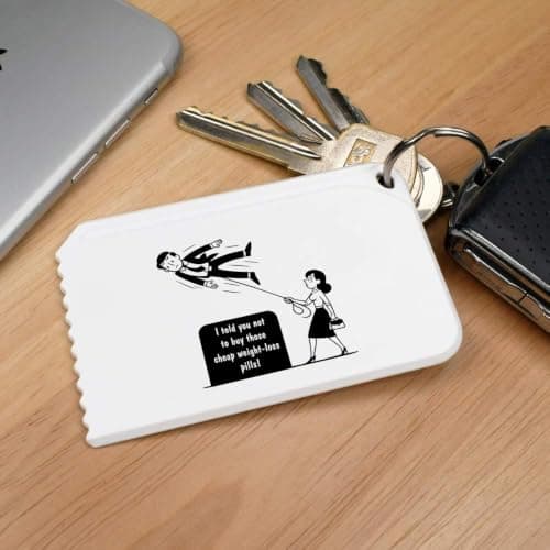 Azeeda 'Weight Loss Cartoon' Car Ice Scraper (IC00054454) — view 2