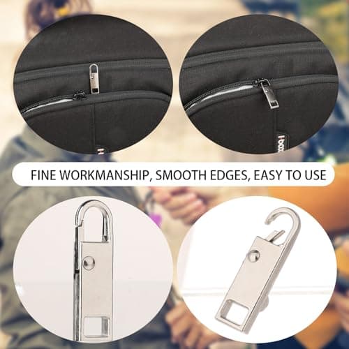 DIVINA VITAE 8PCS Zip Pull, 4 Colors Replacement Zipper Pull Repair Kit Universal Zipper Fixer Repair Accs for Luggage Clothing Suitcase Purses Zipper — view 4