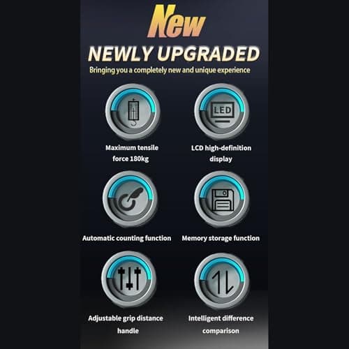 Hand Grip Dynamometer 396lbs Rechargeable Digital Display — view 5