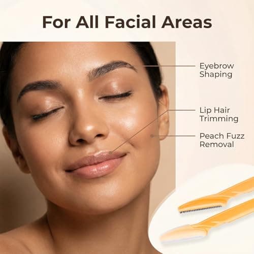 Ultimate Eyebrow Razor Kit for Women | Precision Eyebrow Trimmer & Face Shavers for Women | Includes Dermaplane Razor for Smooth Skin & Face Razors for Women, 6 Packs — view 3