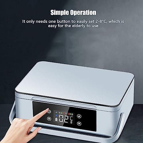Mini Fridge Insulin Cooler Travel Case, USB Portable Medicine Refrigerator Box with Handle Keeping 2-8°C for Car Travel Home — view 3