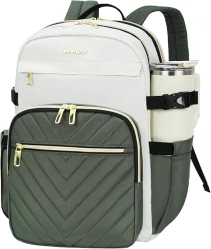 VANKEAN 15.6 Inch Laptop Backpack Women Work Laptop Bag College Army Green