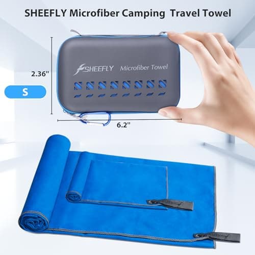 SHEEFLY Microfibre Travel Quick Dry Towel Super Absorbent Gym Towel — view 2