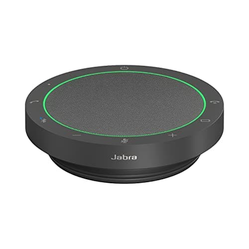 Jabra Speak2 55 Wireless Bluetooth Speakerphone with 4 Noise-cancelling Mics, Full-range 50mm Speaker, Wideband Audio, Compact and portable - Certified for Zoom and Google Meet - Dark Grey — view 4