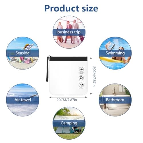 LOPHE Airport Security Liquids Bags, 20CMC×20CM Clear Travel Toiletry Bag, Waterproof Reusable Travel Accessory, Cosmetic Bag, Holiday Essentials, Suitable for Men and Women — view 2