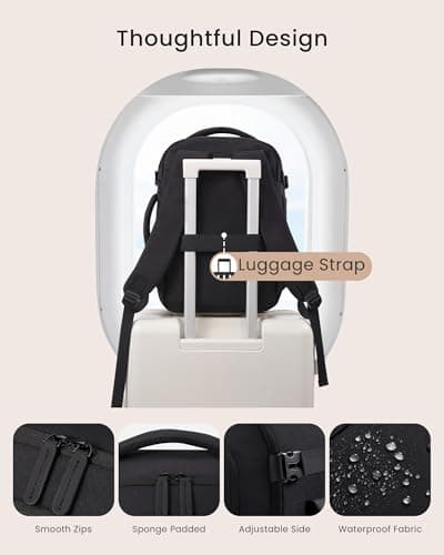 LOVEVOOK Cabin Bags 40x20x25 for Ryanair, Travel Backpack with 3 Front Pockets, Hand Luggage Bag with Dry and Wet Separation, Small Under Seat Carry-on Bag Rucksack for Travelling Airplanes Flight — view 5