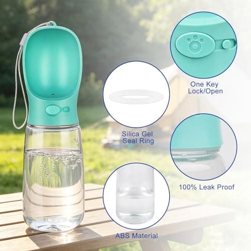 Emwel Dog Water Bottle - 550ml Water Feeder Leak Proof Portable Puppy Water Dispenser with Drinking Feeder for Pets Outdoor Walking, Hiking, Travel, Food Grade Plastic For Pets — view 4