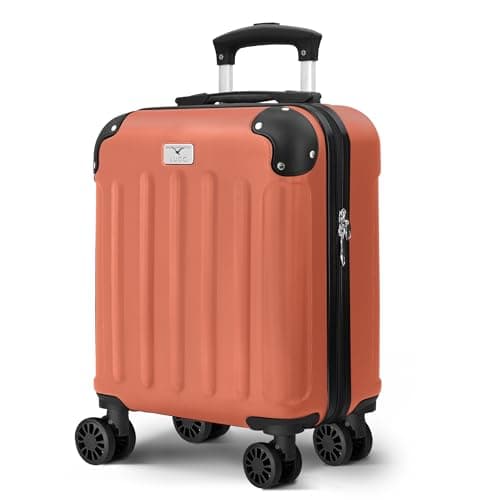 LUGG 15 Inch Skywander Lightweight Underseat Cabin Bag – EasyJet Approved Carry-On Suitcase, Durable ABS Hard Shell, Smooth Double Spinner Wheels, Water-Resistant & Compact Travel Luggage (45x34x20cm)