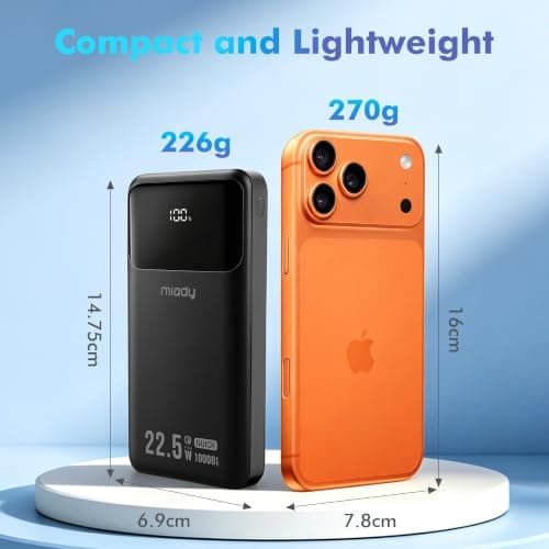 Miady 2 Pack 10000mAh Power Bank, 22.5W Fast Charging Portable Charger — view 6