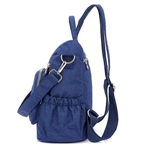 Estwell Women Backpack Ladies Rucksack Handbag Anti-theft Waterproof Nylon School Bag Travel Casual Daypack Fashion Shoulder Bag, Dark Blue — view 4
