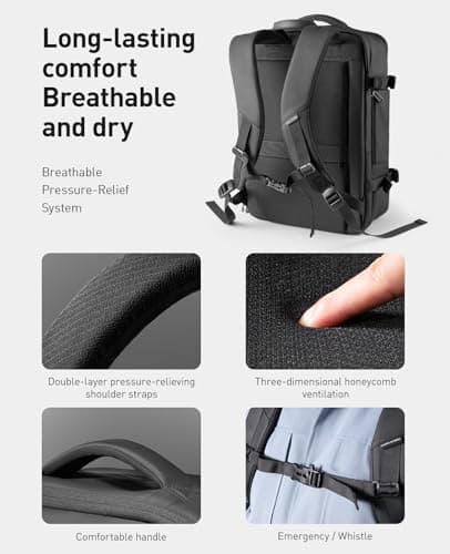 MARK RYDEN 26L/40L Business Carry-on Travel Backpack, Lightweight Flight-Approved Expandable Weekender Bag with USB Charging Port fit 17.3 Laptop-TSA — view 6