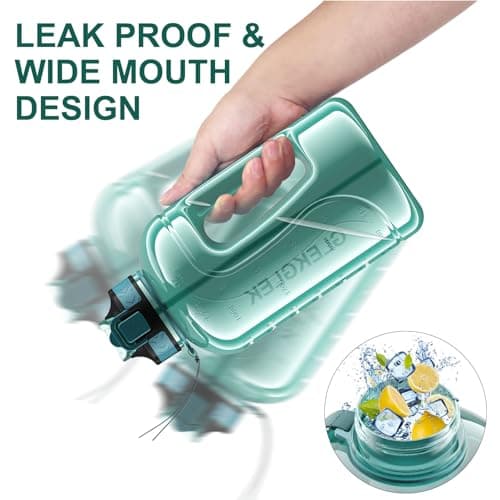 GLEKGLEK 2 Litre Water Bottle, BPA Free Hydration Jug with Time Markings — view 4