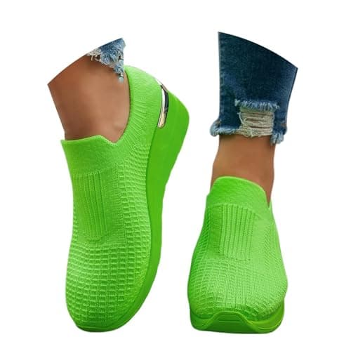 Black Trainers Womens Chunky Trainers for Women Casual Breathable Knit Platform Sneakers for Walking Outdoor Travel Daily Wear Non Slip Sole Sneakers Running Shoes