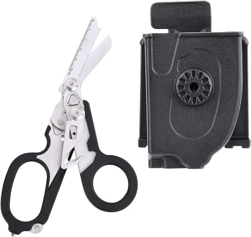 lfdhcn Folding Pliers Scissors,6 in 1 Portable Response Emergency Shears with Non-Slip Handles,Silver Multi-Tool Pliers Shears for Outdoor Survival Home, 3.9 x 8.2 inches