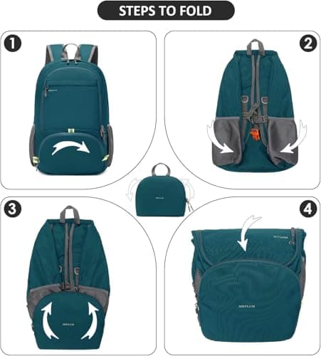 MRPLUM 30L Rucksack Foldable Ultralight Packable Backpack,Dark Green — view 3