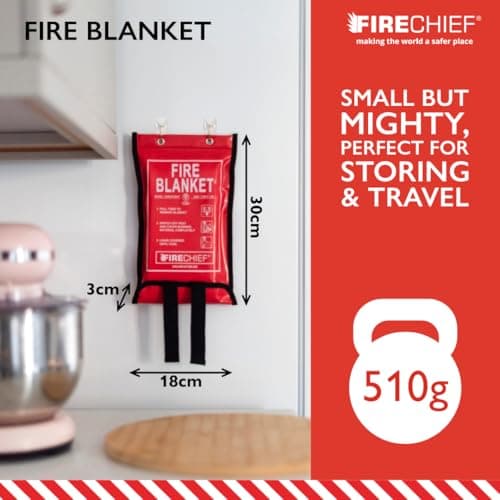 Firechief Travel Safety Kit - Home Fire Safety Pack - Caravan and Campervan Essentials - 1kg Powder Extinguisher Fire Blanket First Aid Kit - Car Essentials - Home & Travel Accessories Emergency Pack — view 3