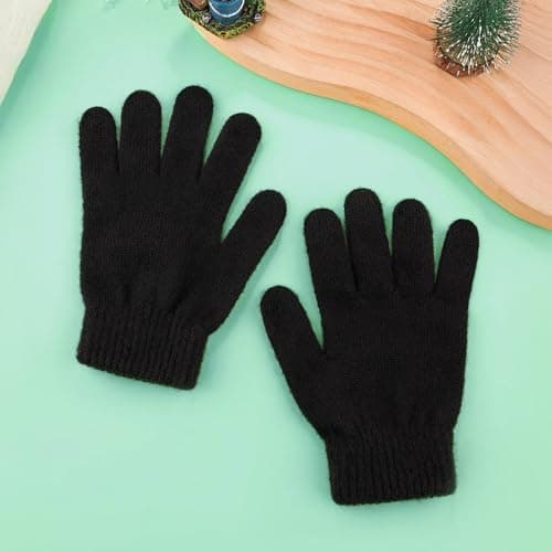 4,8,12 Pairs Adults Winter Magic Gloves, Men & Women Thermal Soft Cozy Warm Stretch Knit Gloves for Cold Weather Running & Cycling Outdoor Wear For UK Freezing Conditions Unisex (Pack Of 4 - Black) — view 6