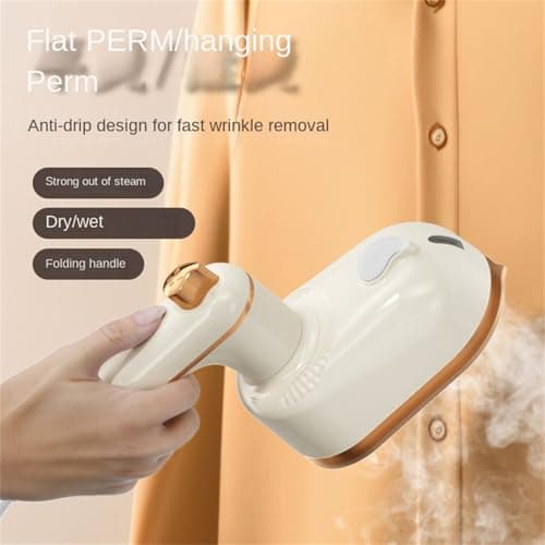 Mini Steam Iron, Travel Iron Portable Handheld Clothes Steamer for Wrinkle-Free Clothes On the Go, 180°Folding Portable Steam Iron, Handheld Garment Steamer 40W, for Travel, Home, Office, White — view 2