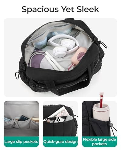 BAGSMART 24L Womens Gym Travel Bag, Weekend Overnight Cabin Bag, Wet Pocket — view 4