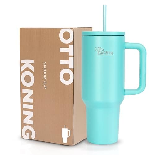 OTTO KONING Travel Mug with Handle 40oz Insulated Tumbler Stainless Steel