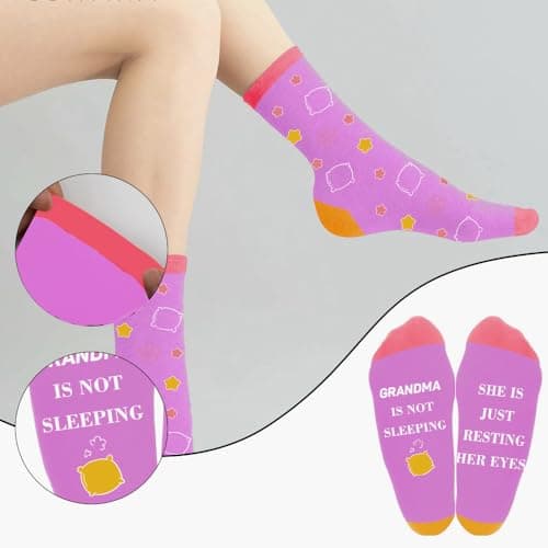 Best Grandma Mothers Day Birthday Gifts Heartwarming Christmas Thanksgiving Anniversary Retirement Presents for Grandma Granny Grandmother Mum from Grandchildren Novelty Stocking fillers Socks — view 2