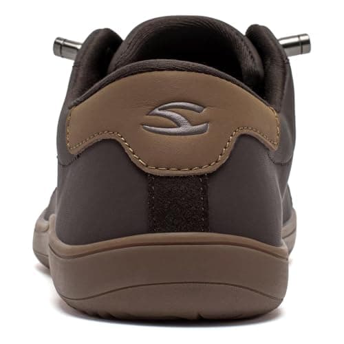 HOBIBEAR Womens Mens Wide Minimalist Barefoot Fashion Trainers Zero Drop Shoes Dark Brown — view 6